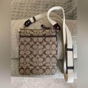 Coach Brown Canvas Crossbody